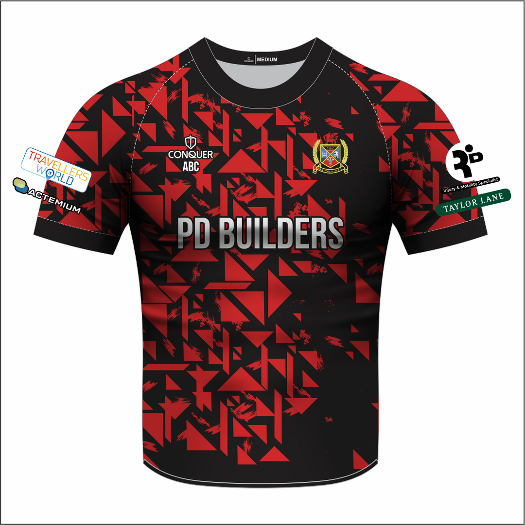 Nantyglo RFC Seniors Black Sublimated T-Shirt