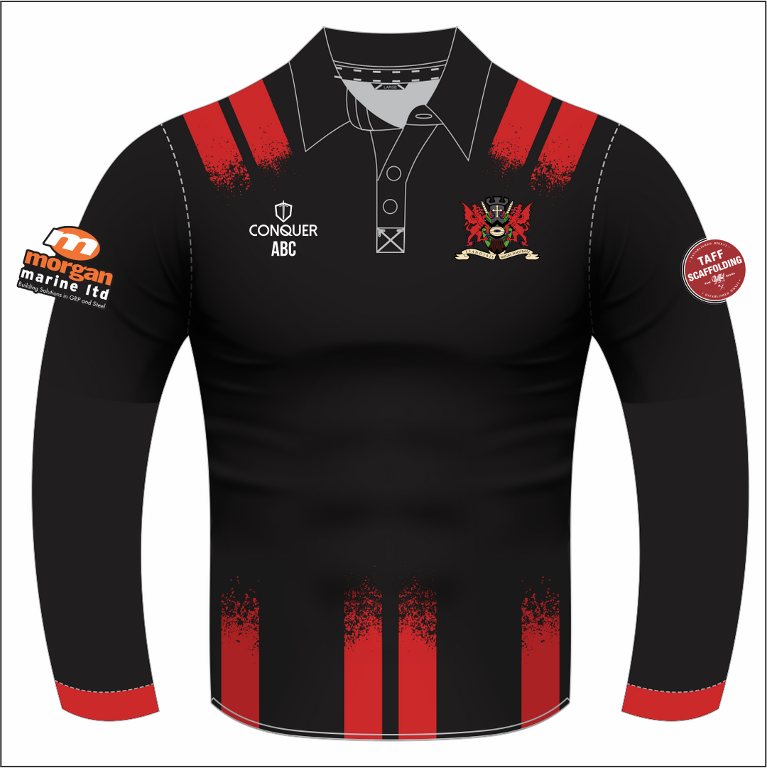 Llandybie RFC Sublimated Long Sleeved Polo Shirt