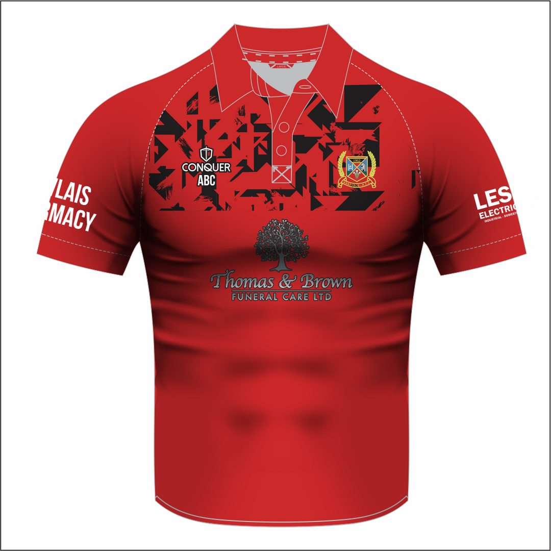 Nantyglo RFC Senior Red Sublimated Polo Shirt