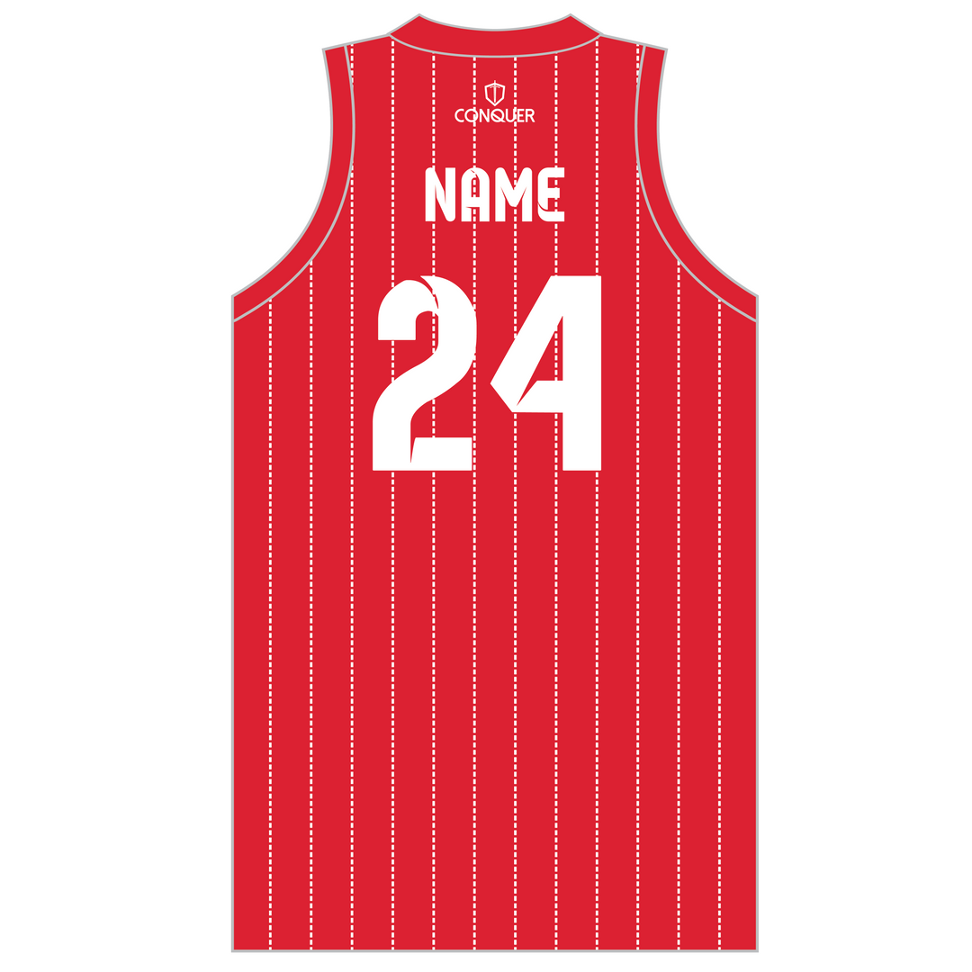 Prince Of Wales Red Sublimated Basketball Vest