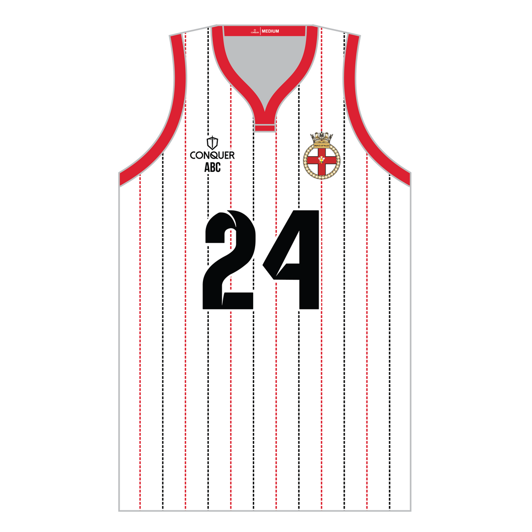 Prince Of Wales White Sublimated Basketball Vest