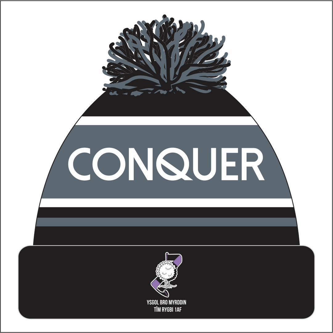 Ysgol Bro Myrddin Tim 1af Rugby Bobble Hat (Kids)