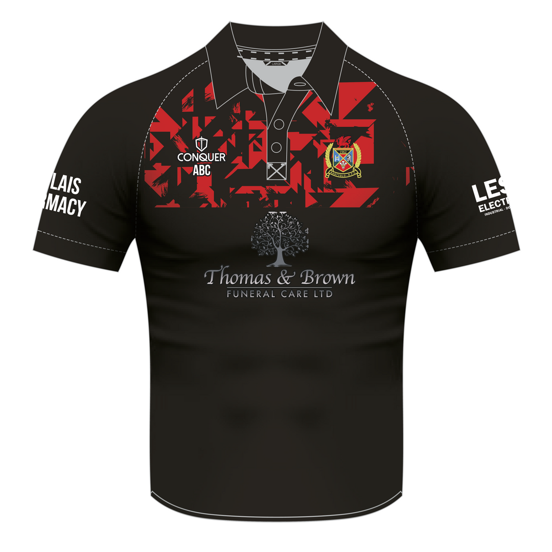 Nantyglo RFC Senior Black Sublimated Polo Shirt