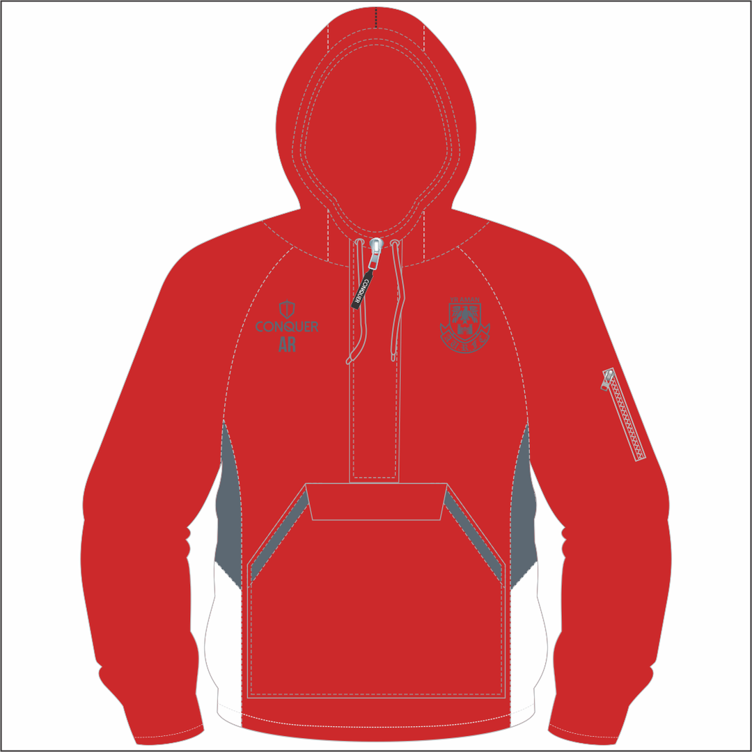 Amman United RFC 1/4 Zip Hooded Windbreaker (Kids)