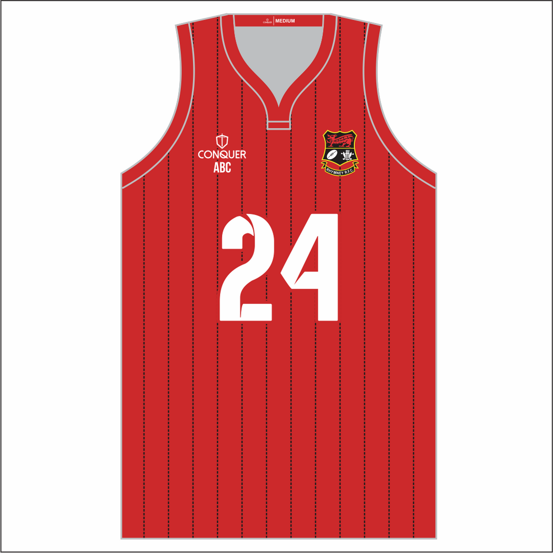 Rhymney RFC Sublimated Basketball Vest (Kids)