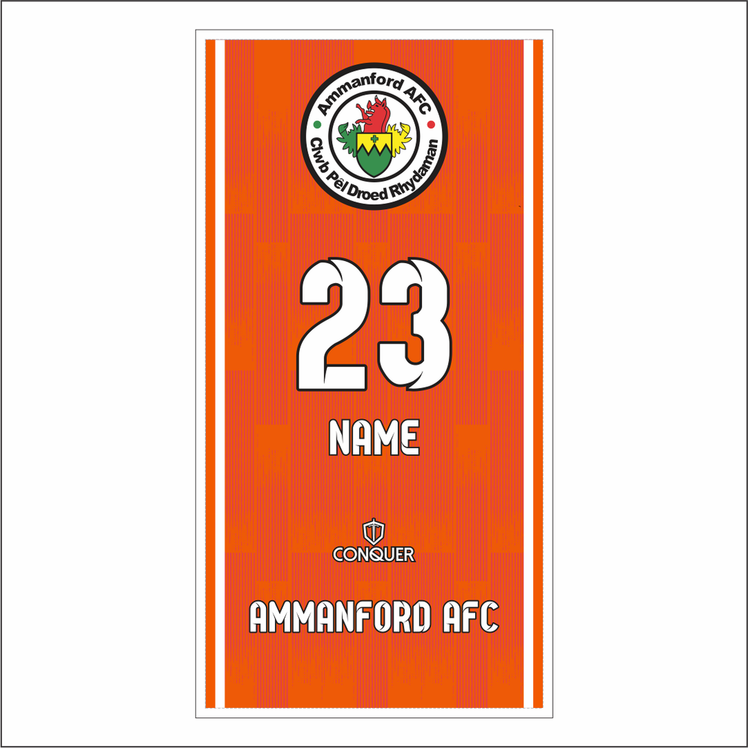 Ammanford Jrs AFC Away Beach Towel