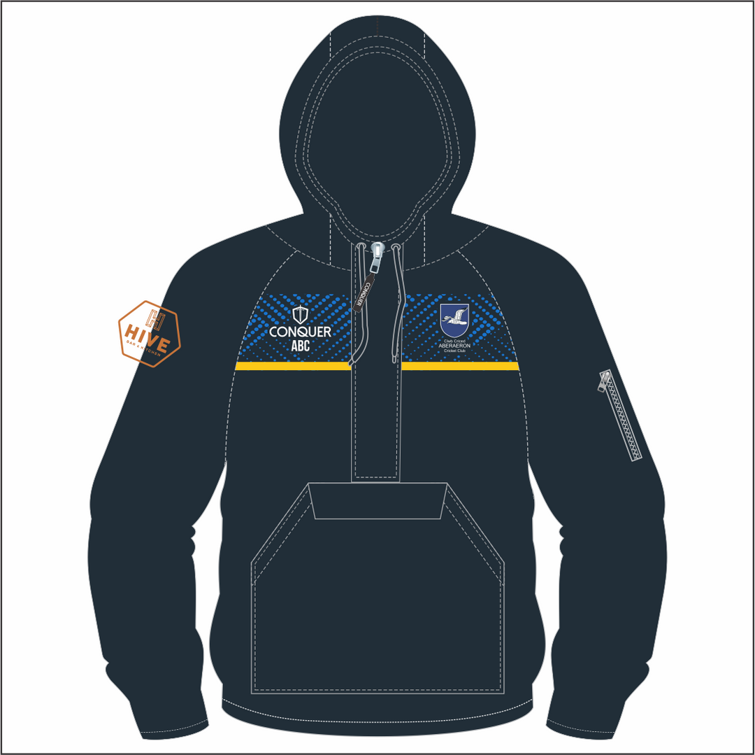 Aberaeron RFC 1/4 Zip Hooded Windbreaker