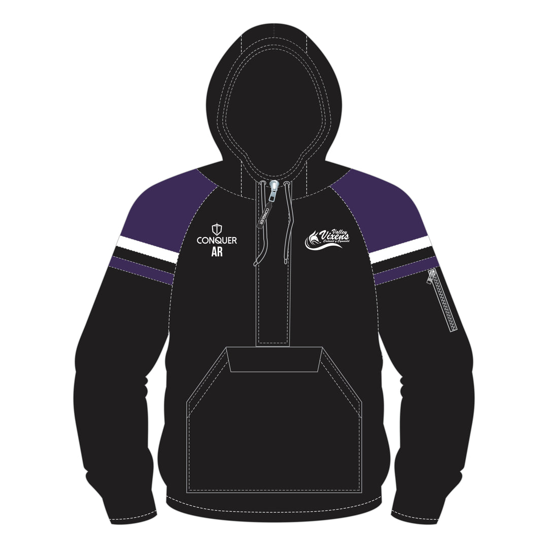 Valley Vixens 1/4 Zip Hooded Windbreaker Kids